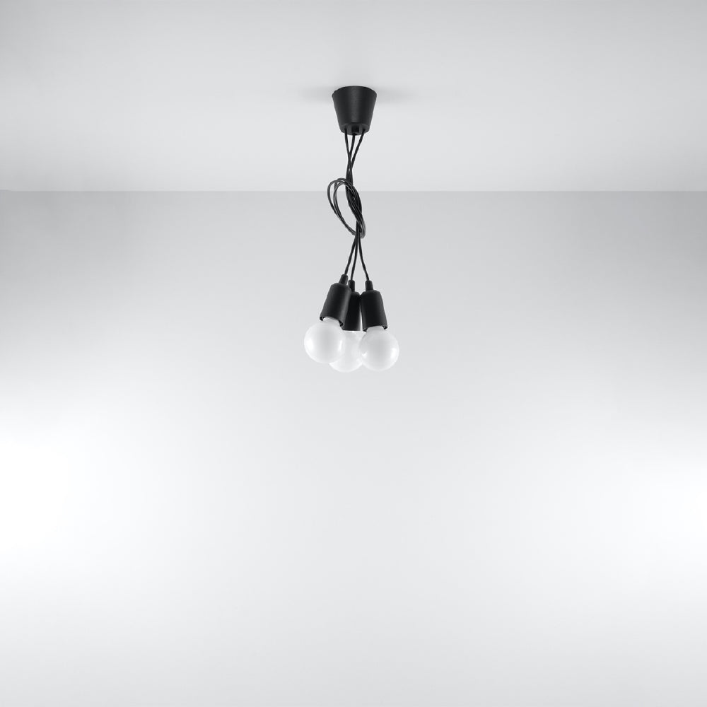 Hanglamp Diego Sollux Zwart LxBxH 13x13x13 PVC Nnb