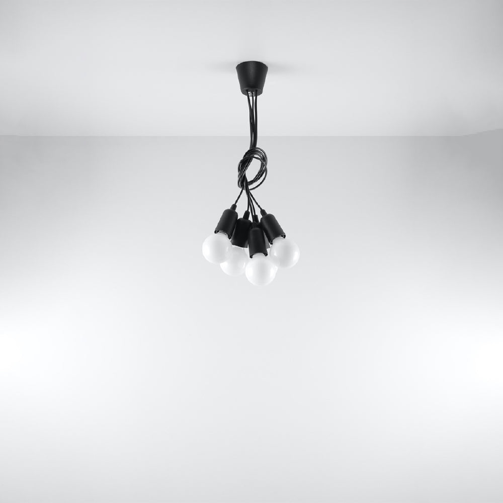 Hanglamp Diego Sollux Zwart LxBxH 13x13x13 PVC Nnb