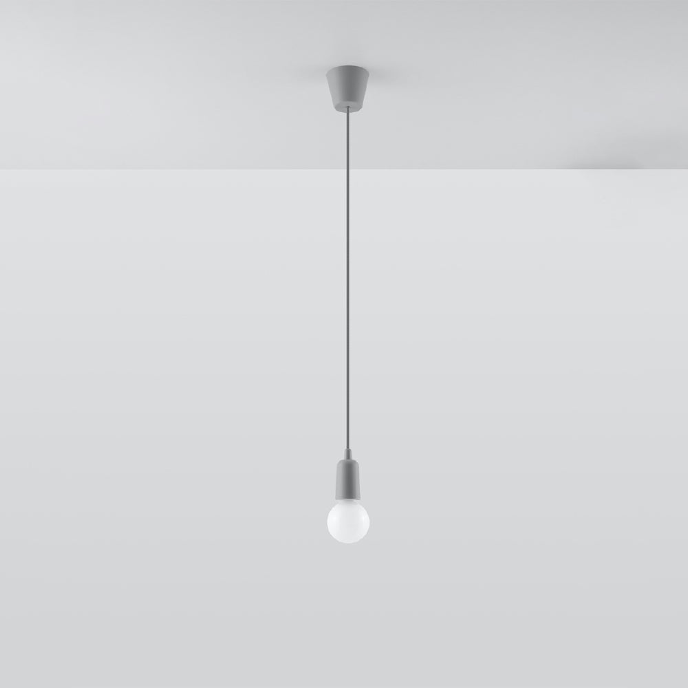 Hanglamp Diego Sollux Grijs LxBxH 13x13x13 PVC Nnb