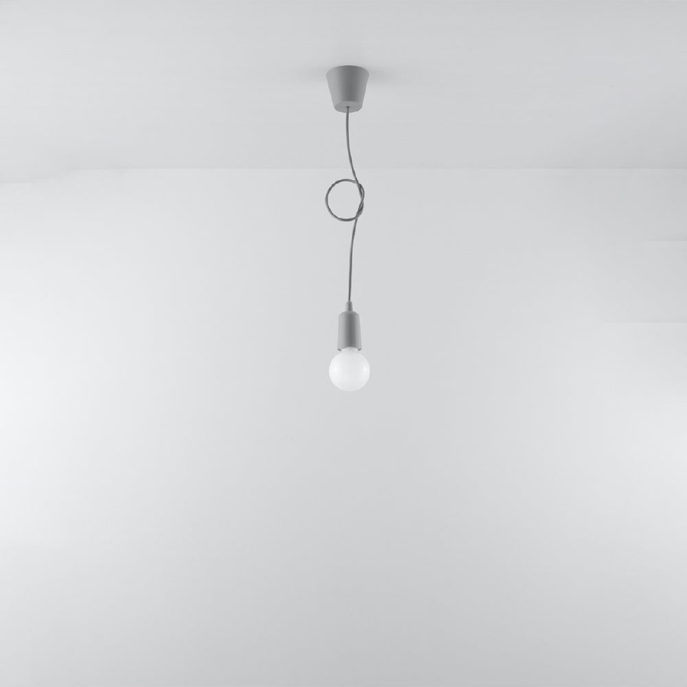 Hanglamp Diego Sollux Grijs LxBxH 13x13x13 PVC Nnb