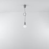 Hanglamp Diego Sollux Grijs LxBxH 13x13x13 PVC Nnb