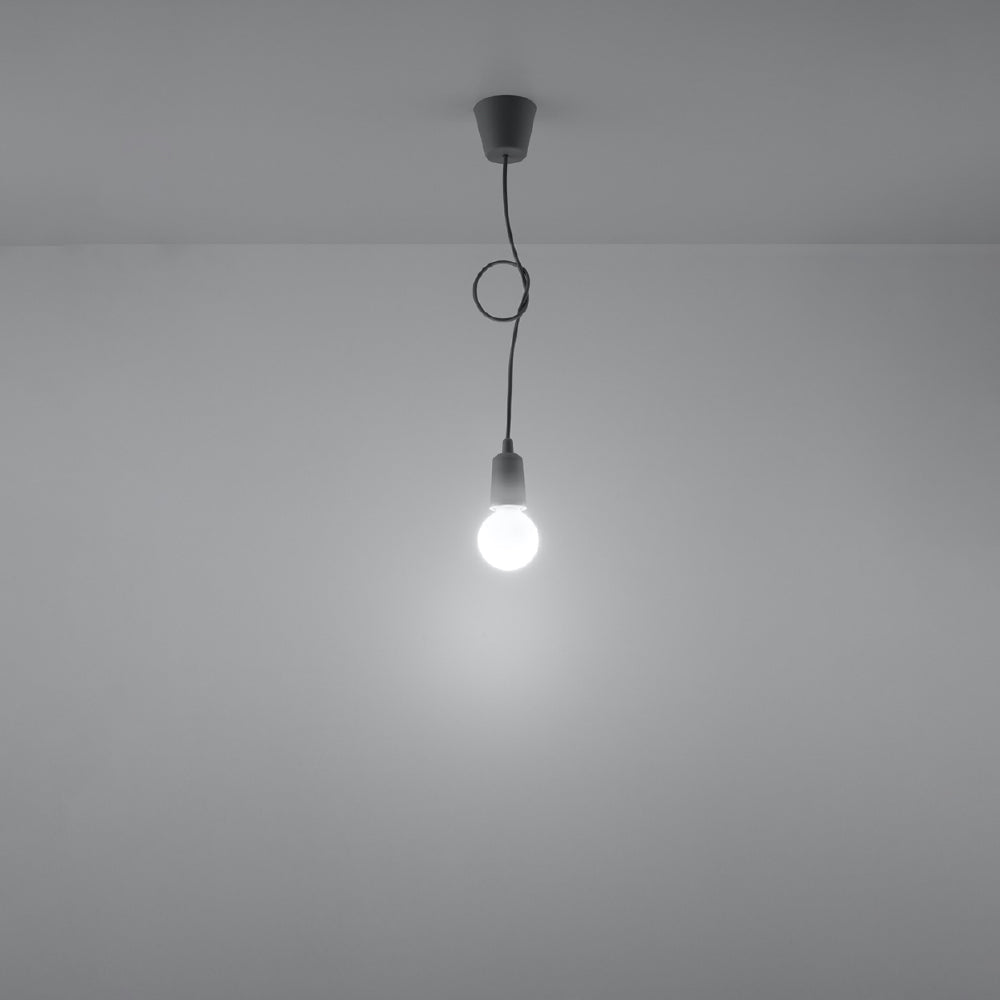 Hanglamp Diego Sollux Grijs LxBxH 13x13x13 PVC Nnb