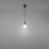 Hanglamp Diego Sollux Grijs LxBxH 13x13x13 PVC Nnb