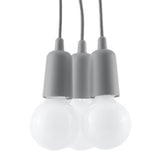 Hanglamp Diego Sollux Grijs LxBxH 13x13x13 PVC Nnb