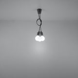 Hanglamp Diego Sollux Grijs LxBxH 13x13x13 PVC Nnb