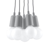 Hanglamp Diego Sollux Grijs LxBxH 13x13x13 PVC Nnb