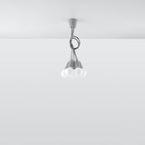 Hanglamp Diego Sollux Grijs LxBxH 13x13x13 PVC Nnb