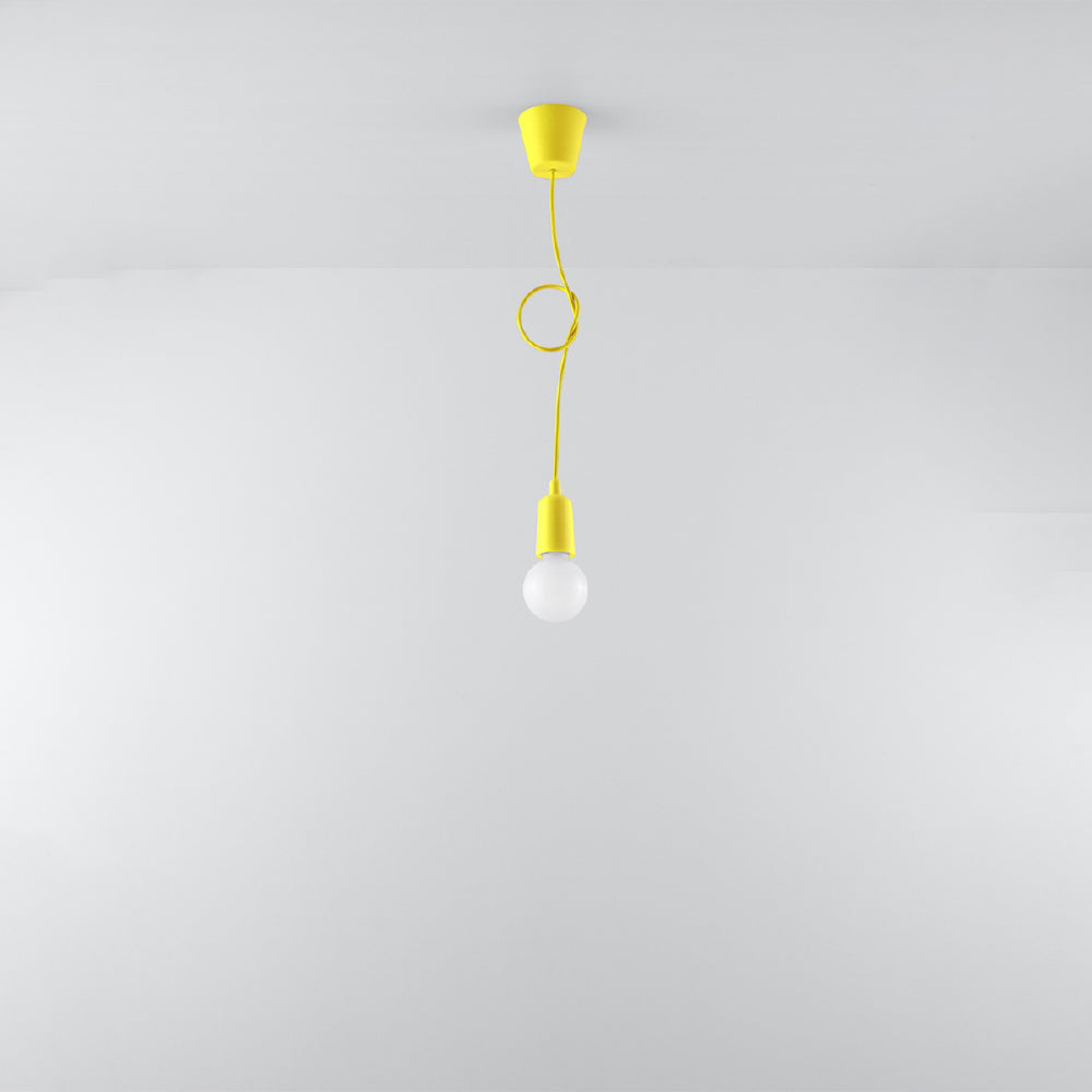 Hanglamp Diego Sollux Geel LxBxH 13x13x13 PVC Nnb