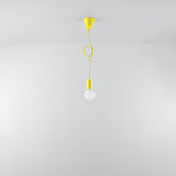 Hanglamp Diego Sollux Geel LxBxH 13x13x13 PVC Nnb