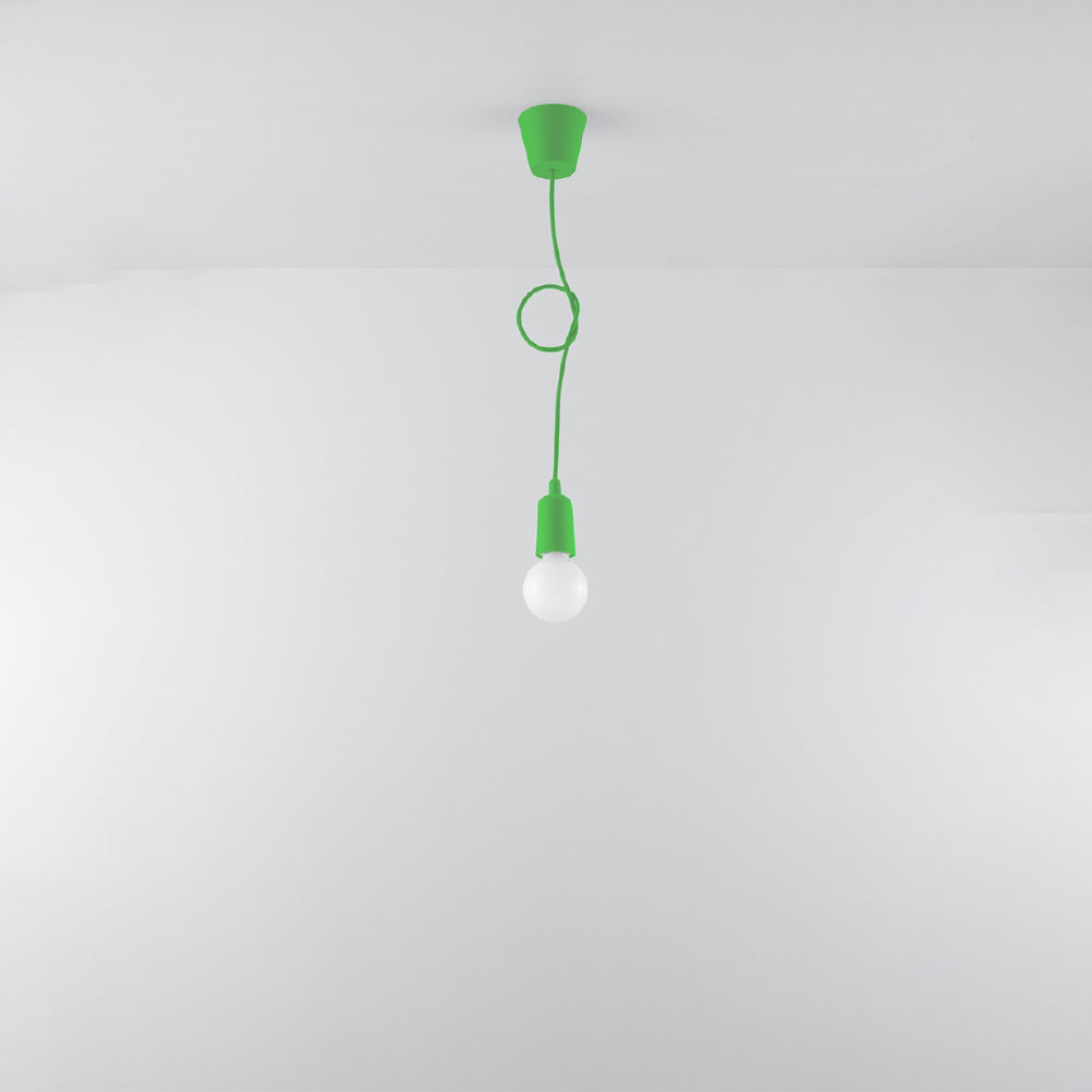 Hanglamp Diego Sollux Groen LxBxH 13x13x13 PVC Nnb