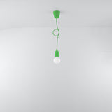 Hanglamp Diego Sollux Groen LxBxH 13x13x13 PVC Nnb