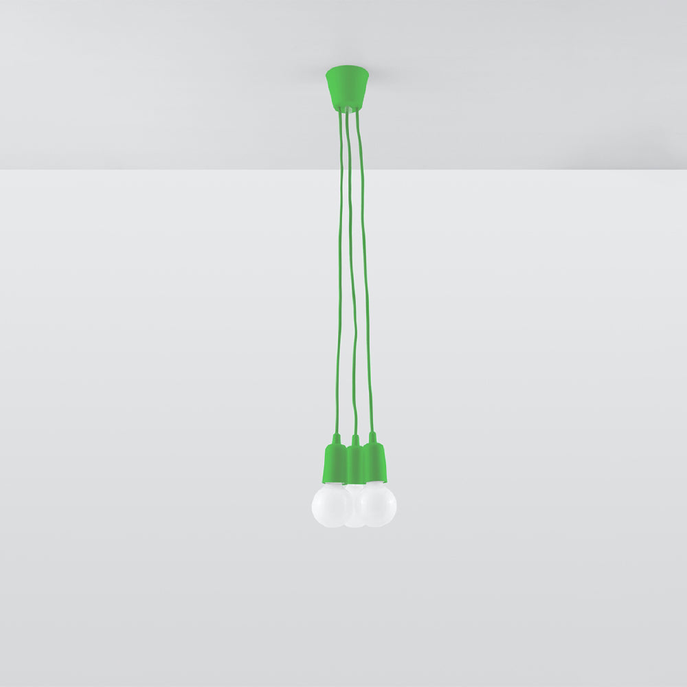 Hanglamp Diego Sollux Groen LxBxH 13x13x13 PVC Nnb