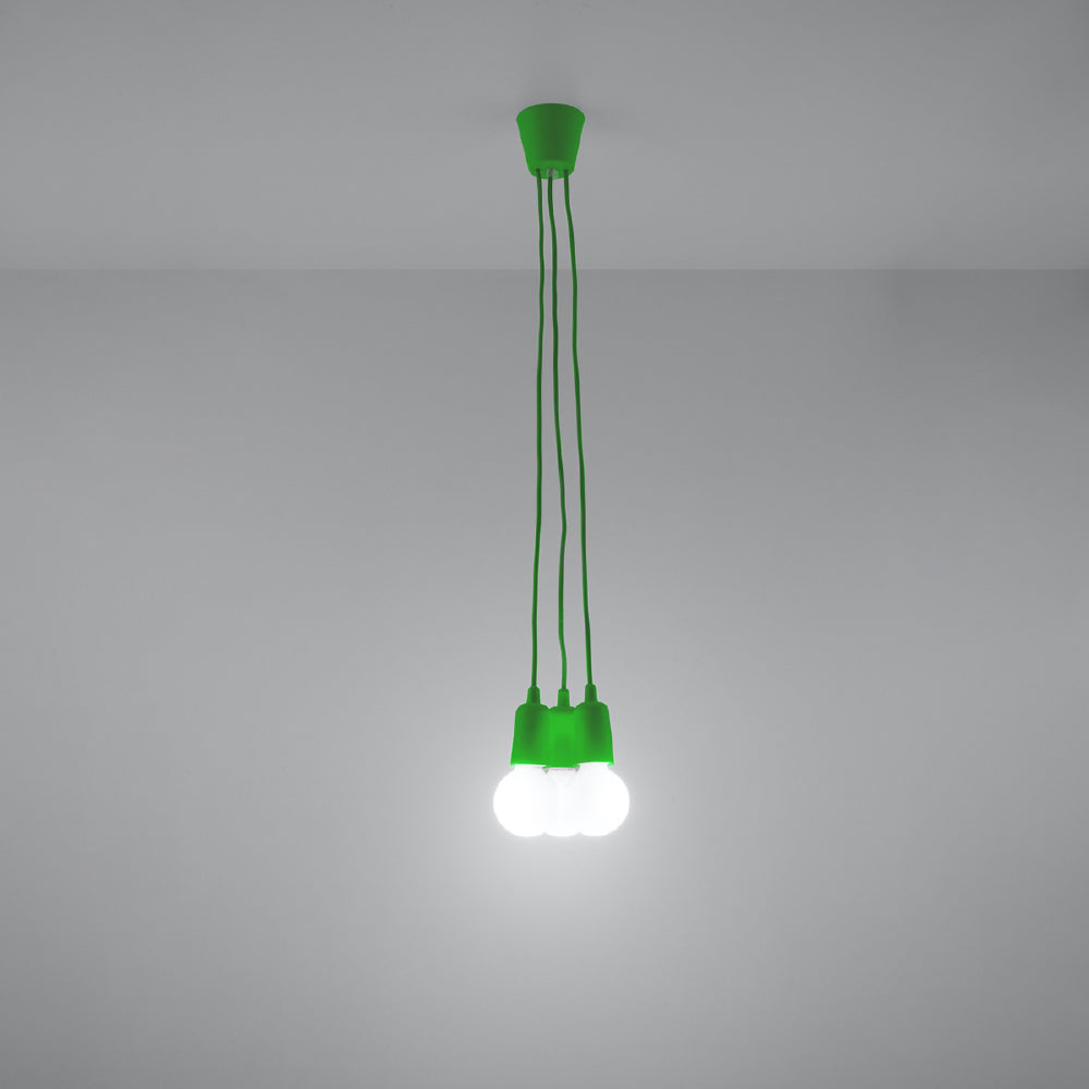 Hanglamp Diego Sollux Groen LxBxH 13x13x13 PVC Nnb