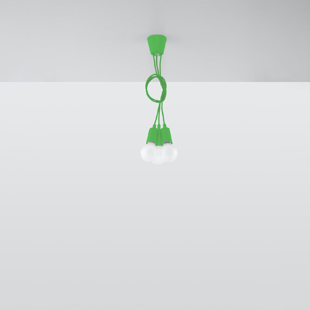 Hanglamp Diego Sollux Groen LxBxH 13x13x13 PVC Nnb