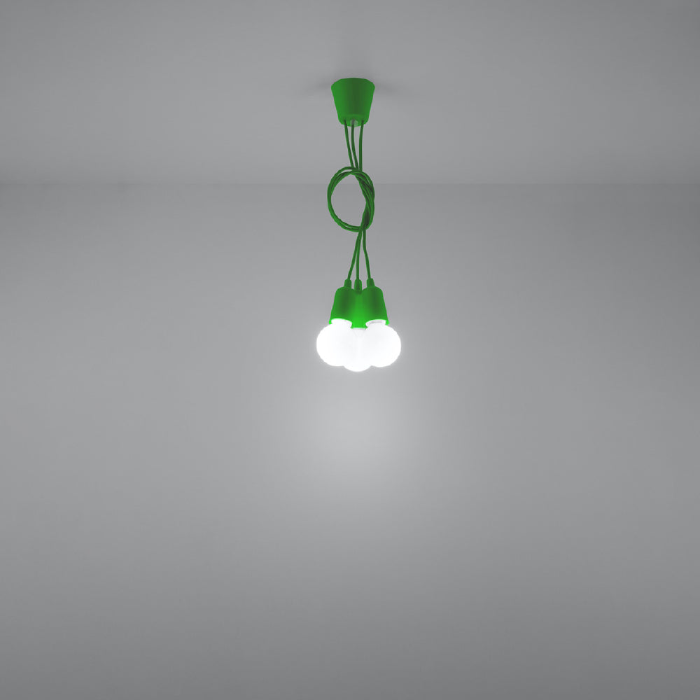 Hanglamp Diego Sollux Groen LxBxH 13x13x13 PVC Nnb