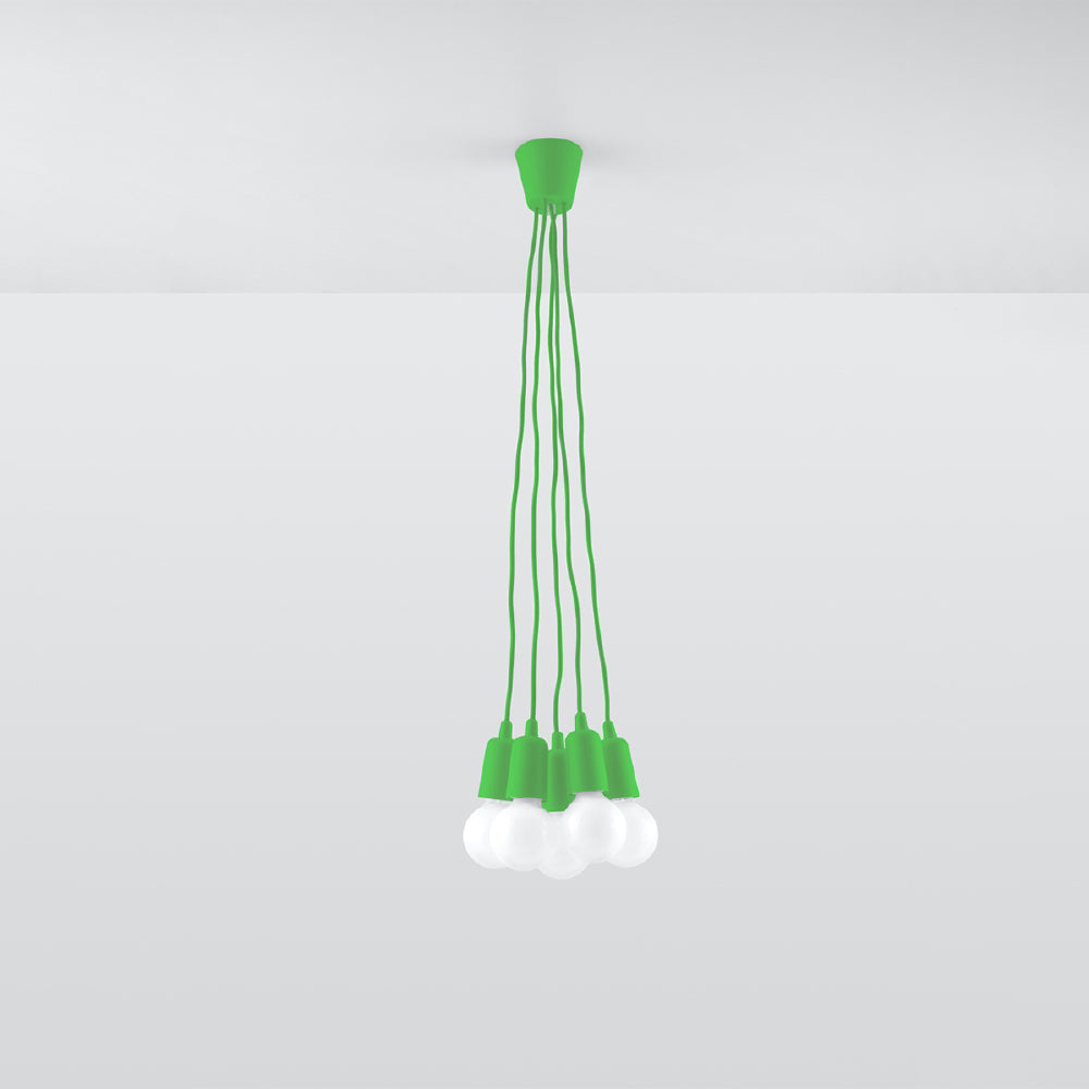 Hanglamp Diego Sollux Groen LxBxH 13x13x13 PVC Nnb