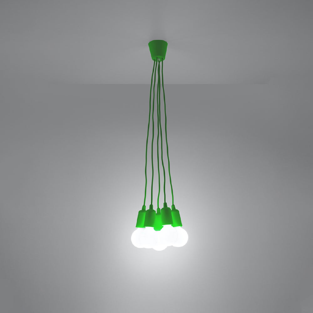 Hanglamp Diego Sollux Groen LxBxH 13x13x13 PVC Nnb