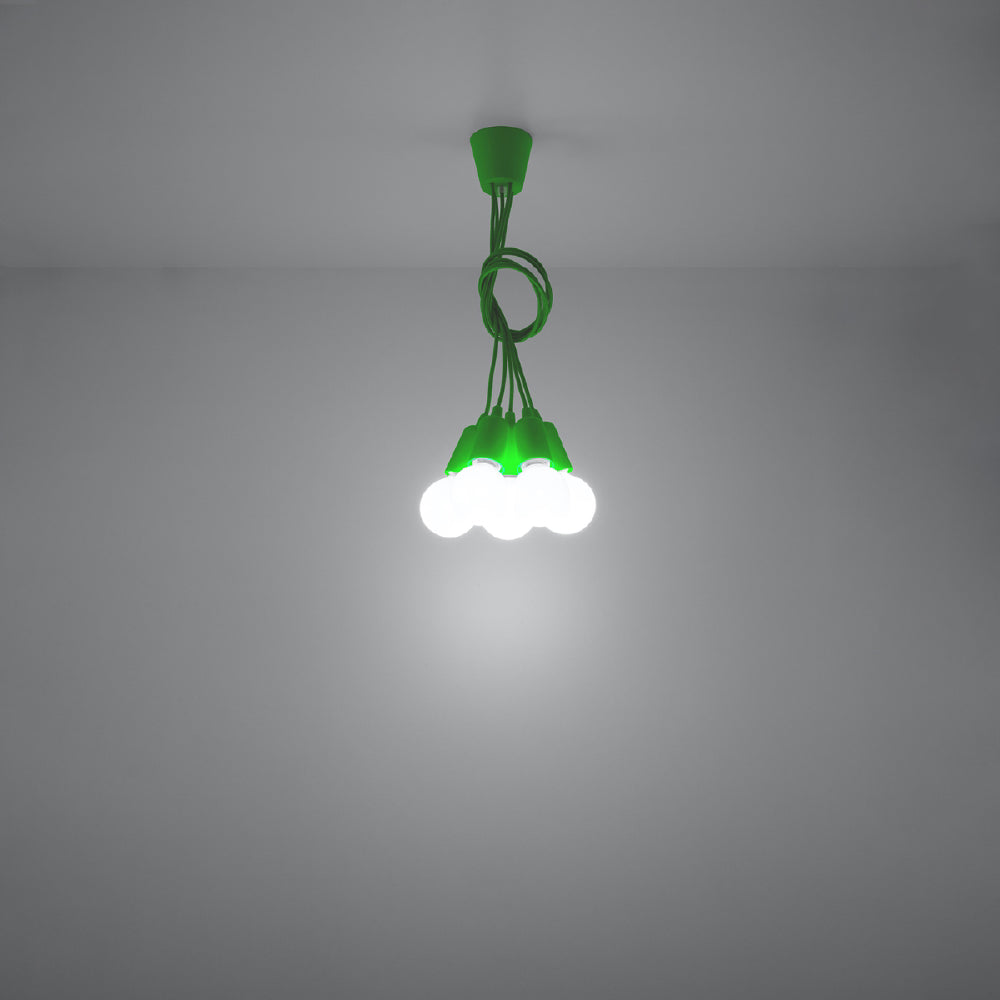 Hanglamp Diego Sollux Groen LxBxH 13x13x13 PVC Nnb