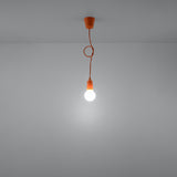 Hanglamp Diego Sollux Oranje LxBxH 13x13x13 PVC Nnb