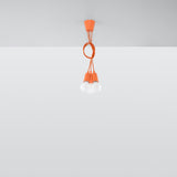 Hanglamp Diego Sollux Oranje LxBxH 13x13x13 PVC Nnb