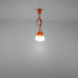 Hanglamp Diego Sollux Oranje LxBxH 13x13x13 PVC Nnb