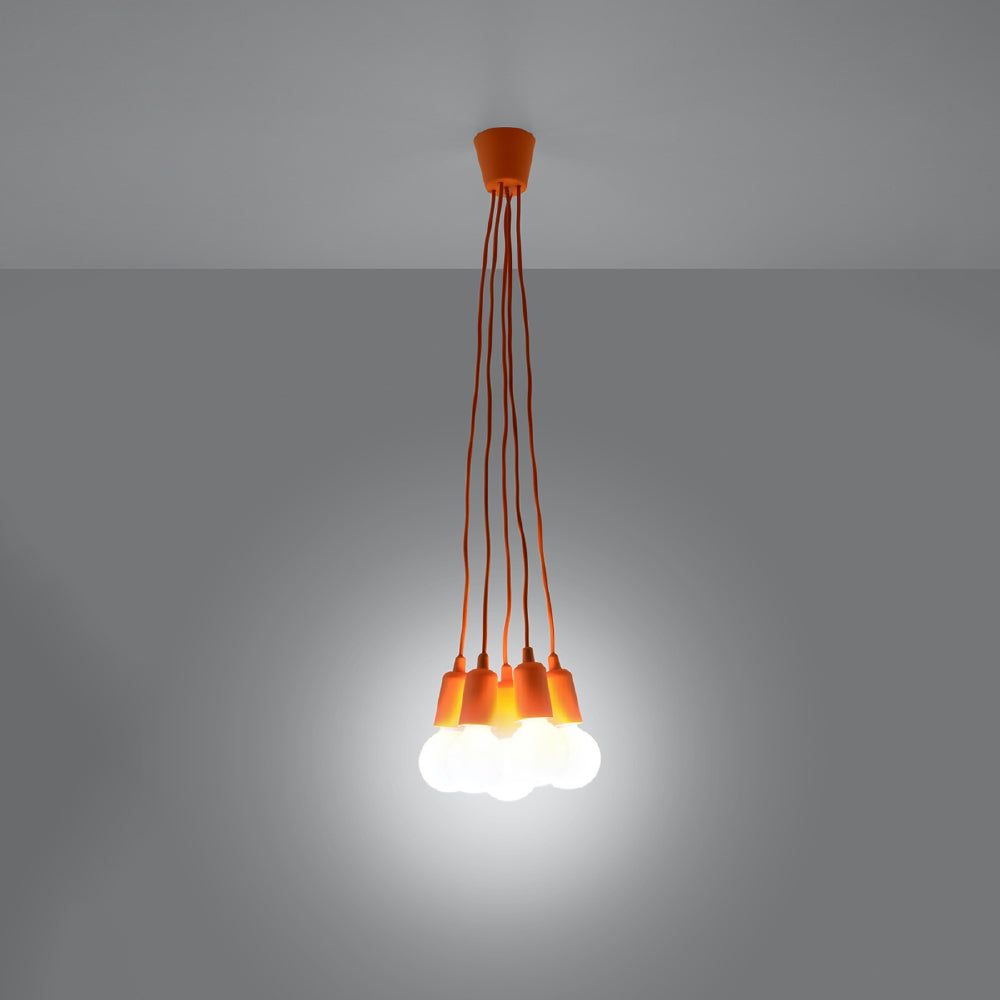 Hanglamp Diego Sollux Oranje LxBxH 13x13x13 PVC Nnb