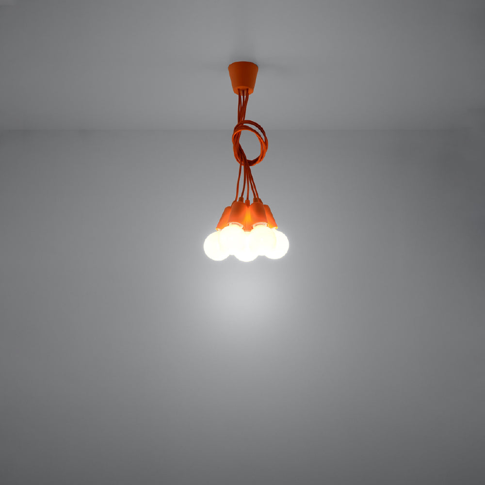 Hanglamp Diego Sollux Oranje LxBxH 13x13x13 PVC Nnb