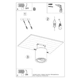 Plafondlamp Cullo Sollux Grijs LxBxH 21x21x14 Beton Nnb