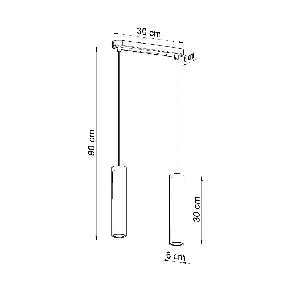 Hanglamp Luvo Sollux Grijs LxBxH 46x17x12 Beton Nnb