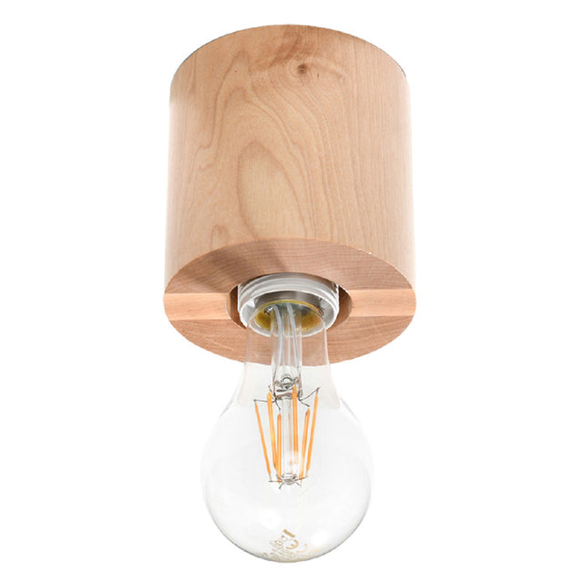 Plafondlamp Salgado Sollux Naturel LxBxH 13x13x13 Hout Nnb