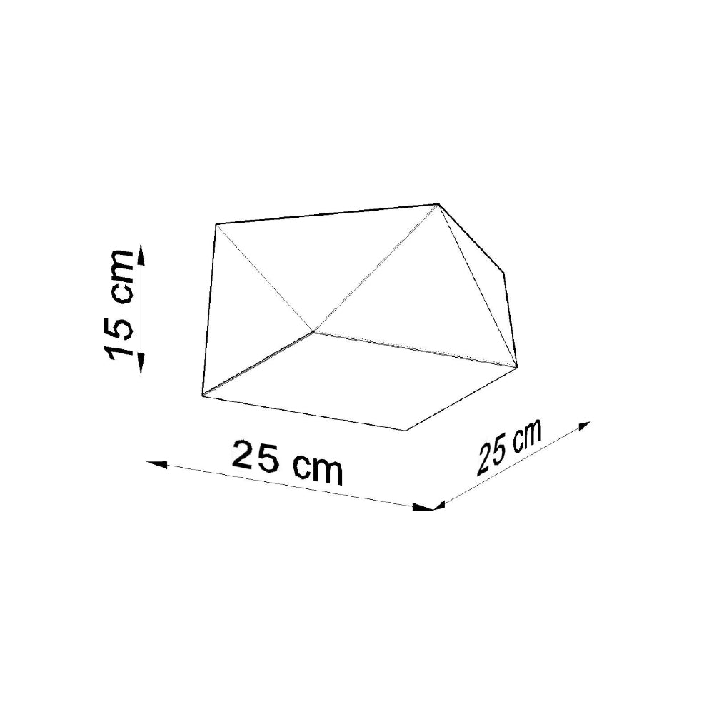 Plafondlamp Hexa Sollux Wit LxBxH 37x37x19 PVC Nnb