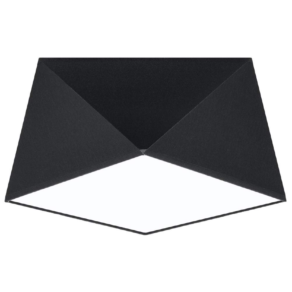 Plafondlamp Hexa Sollux Zwart LxBxH 37x37x19 PVC Nnb