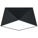 Plafondlamp Hexa Sollux Zwart LxBxH 37x37x19 PVC Nnb