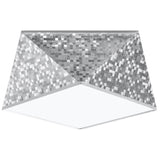 Plafondlamp Hexa Sollux silver LxBxH 37x37x19 PVC Nnb