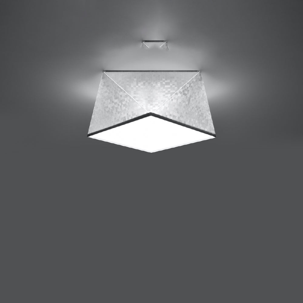 Plafondlamp Hexa Sollux silver LxBxH 37x37x19 PVC Nnb