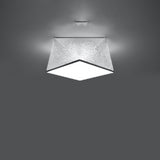 Plafondlamp Hexa Sollux silver LxBxH 37x37x19 PVC Nnb