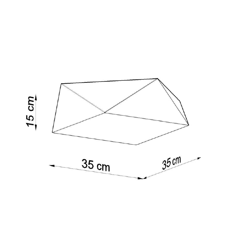 Plafondlamp Hexa Sollux Wit LxBxH 47x47x19 PVC Nnb