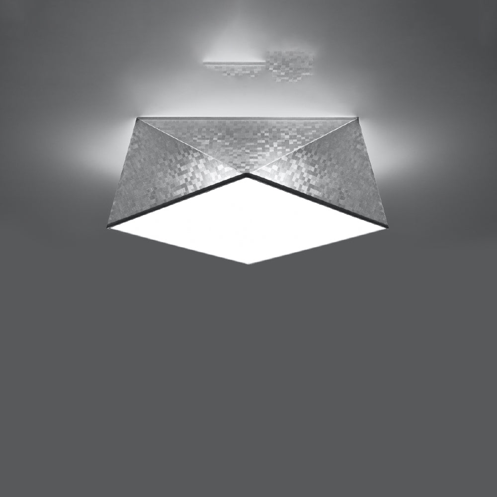 Plafondlamp Hexa Sollux silver LxBxH 47x47x19 PVC Nnb