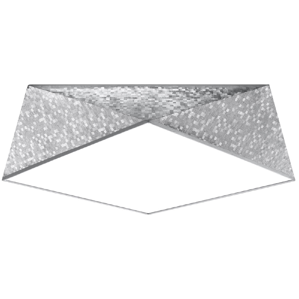 Plafondlamp Hexa Sollux silver LxBxH 57x57x19 PVC Nnb