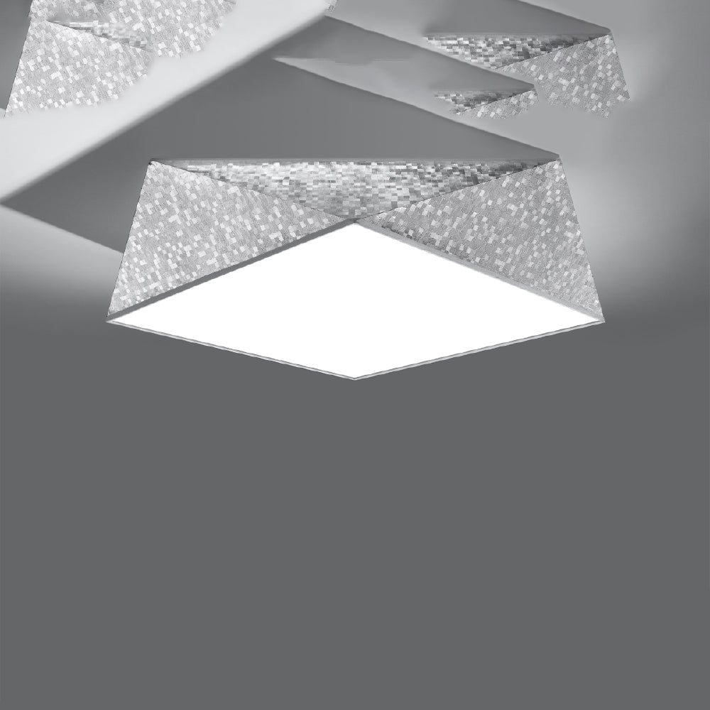 Plafondlamp Hexa Sollux silver LxBxH 57x57x19 PVC Nnb