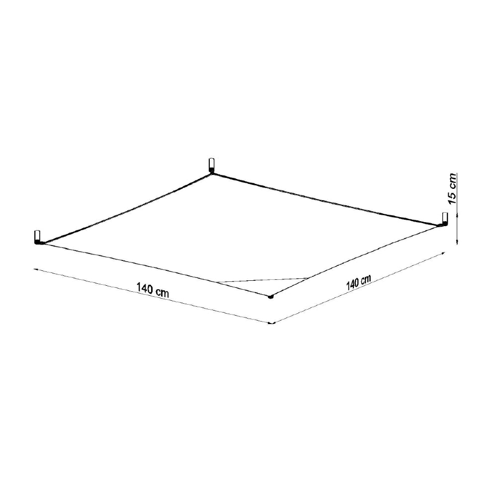 Plafondlamp Luna Sollux Wit LxBxH 65x33x21 Stof Nnb