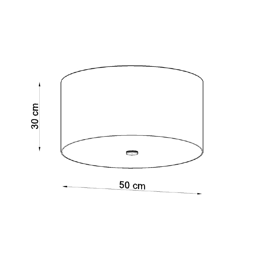 Plafondlamp Otto Sollux Zwart Stof, Glas, Metaal Nnb