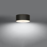 Plafondlamp Skala Sollux Zwart Stof, Glas, Metaal Nnb