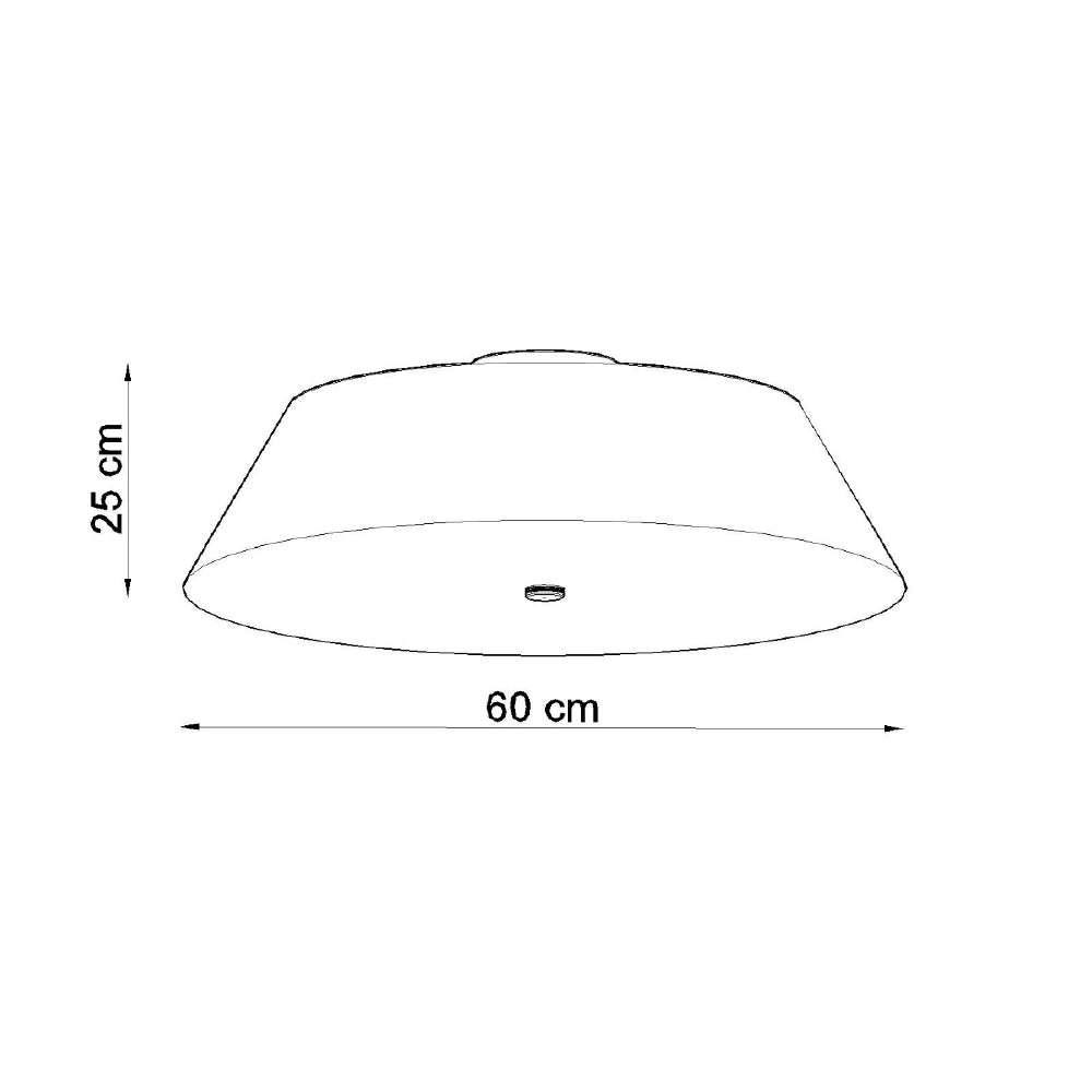 Plafondlamp Vega Sollux Wit LxBxH 67x67x36 Stof, Glas, Metaal Nnb