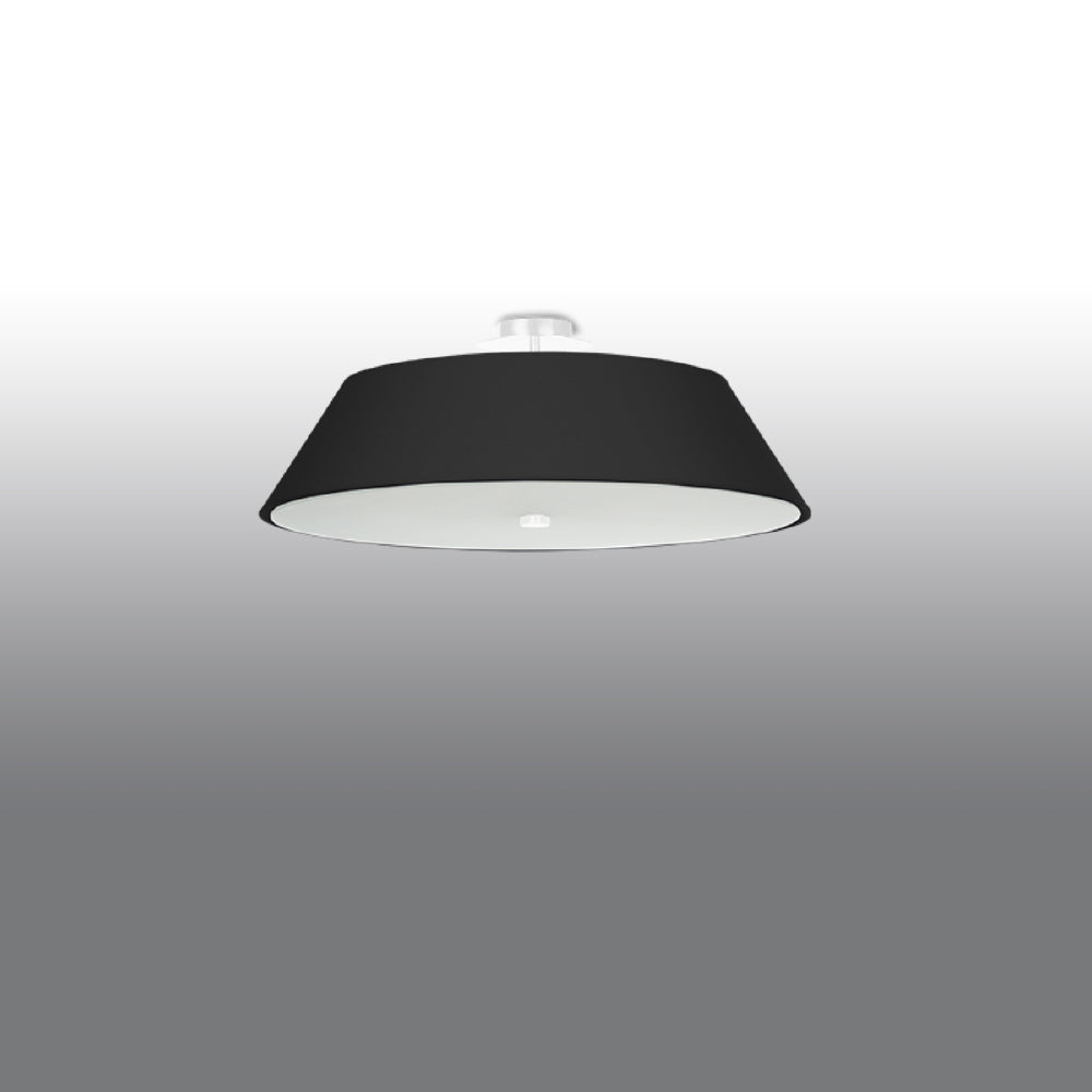 Plafondlamp Vega Sollux Zwart LxBxH 67x67x36 Stof, Glas, Metaal Nnb