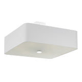 Plafondlamp Lokko Sollux Wit LxBxH 48x48x23 Stof, Glas, Metaal Nnb