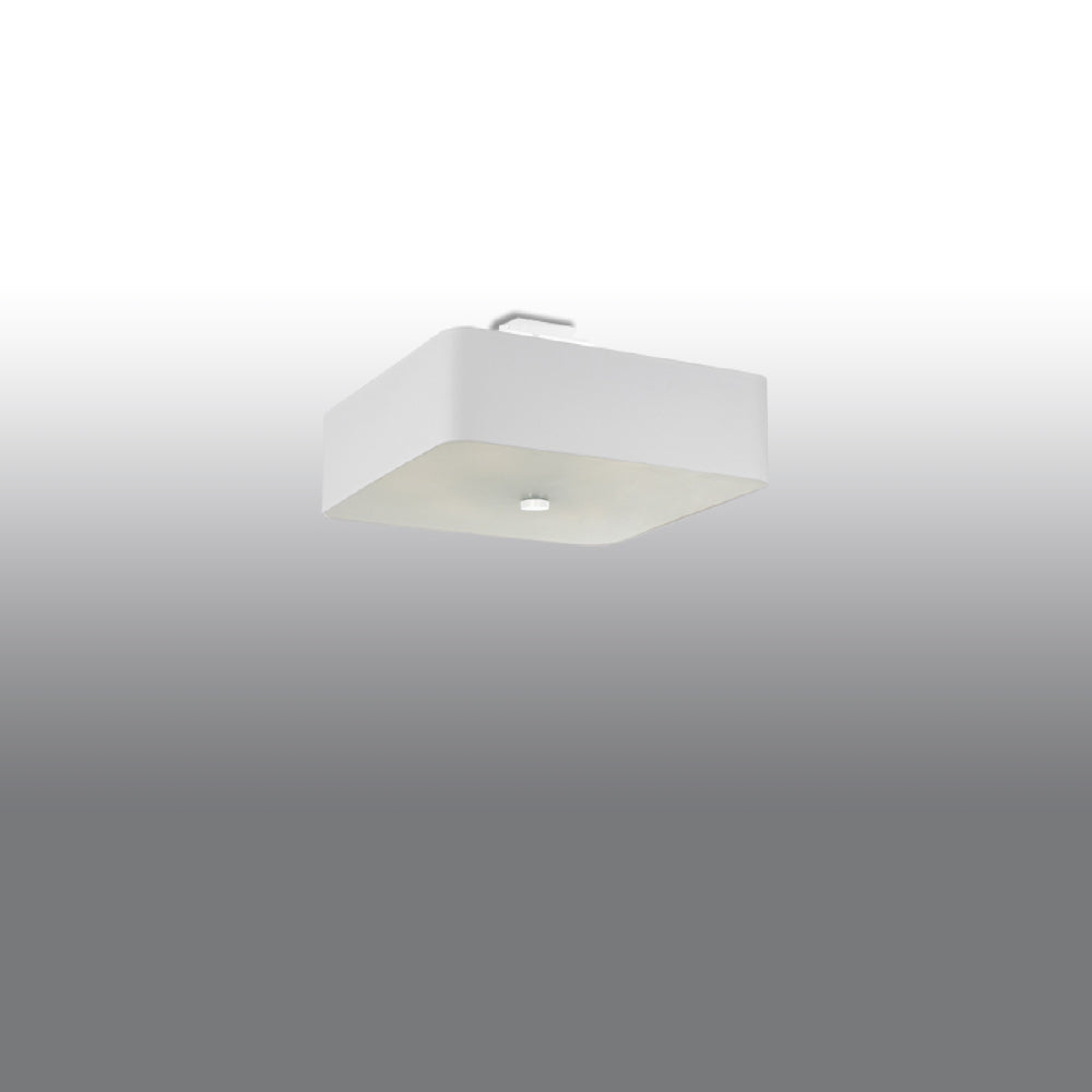 Plafondlamp Lokko Sollux Wit LxBxH 48x48x23 Stof, Glas, Metaal Nnb