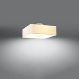 Plafondlamp Lokko Sollux Wit LxBxH 48x48x23 Stof, Glas, Metaal Nnb