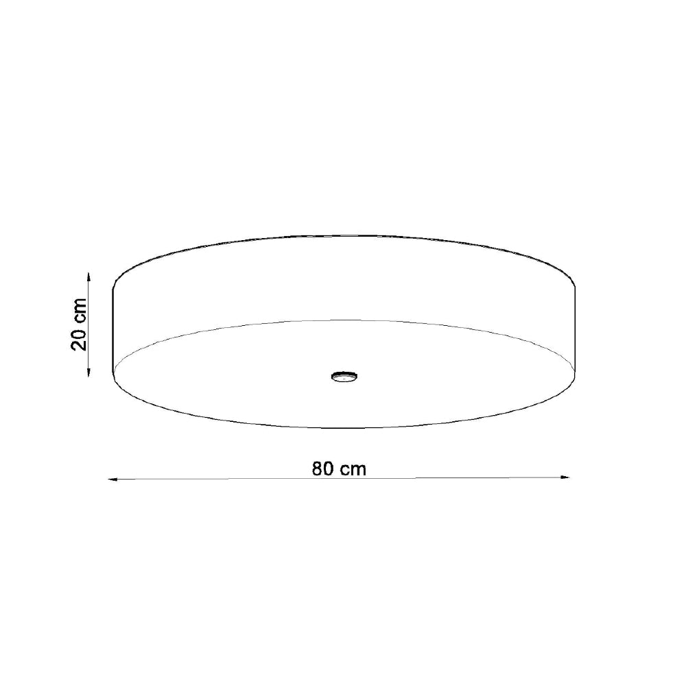 Plafondlamp Skala Sollux Zwart Stof, Glas, Metaal Nnb