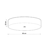 Plafondlamp Skala Sollux Zwart Stof, Glas, Metaal Nnb